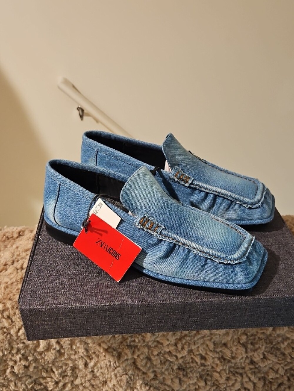 ZARA ICONS Denim Loafers - Light Blue - Picture 2 of 8